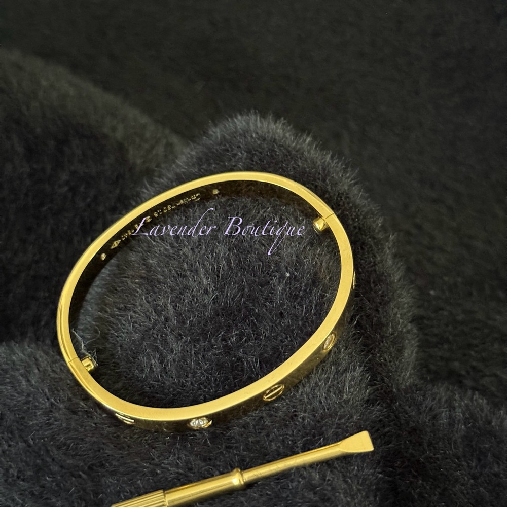 New Gold Plated Stainless Steel Screwdriver Love & Nail Un Clue Bangle Bracelet - Picture 5 of 9